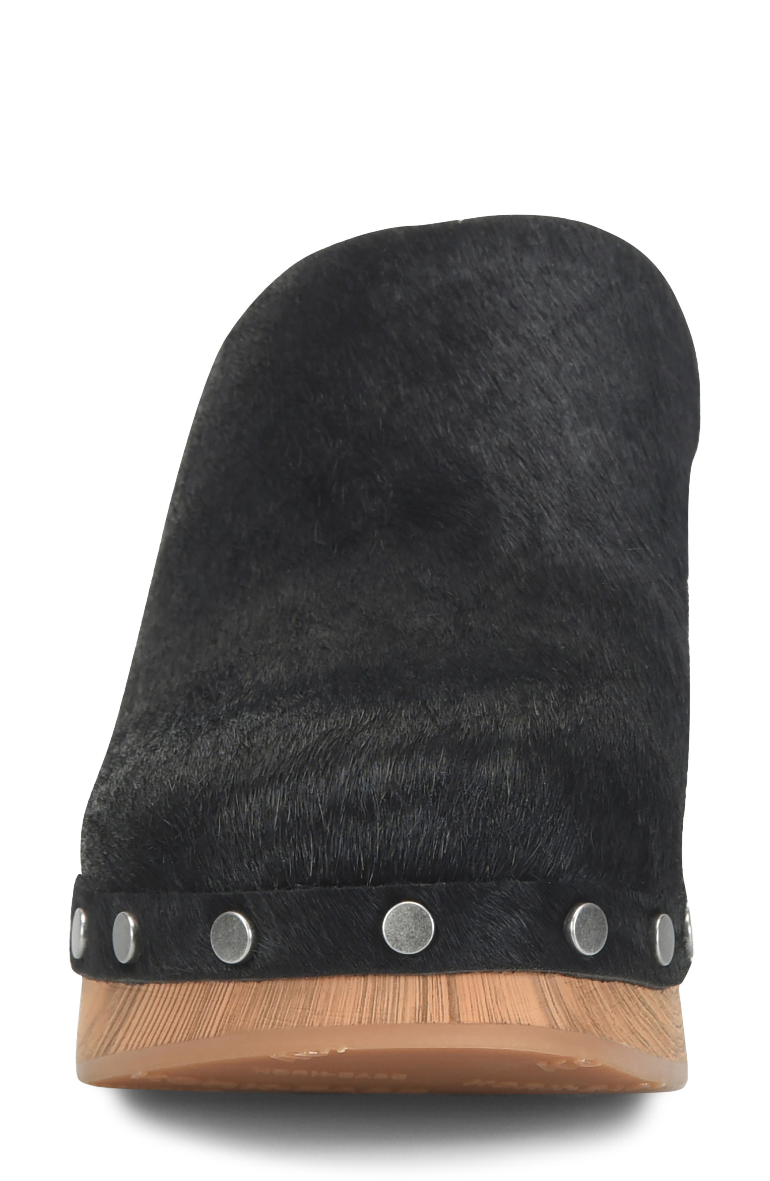Talisa Genuine Calf Hair Clog, Alternate, color, BLACK CALFHAIR