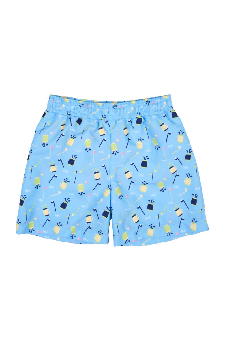 Golf Print Swim Trunk, Main, color, Blue/Multi
