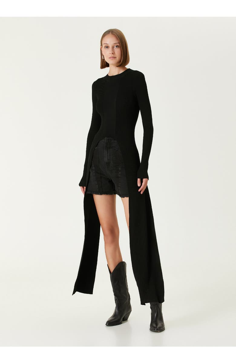 PCFG Tailed Knit Top, Alternate, color, Black