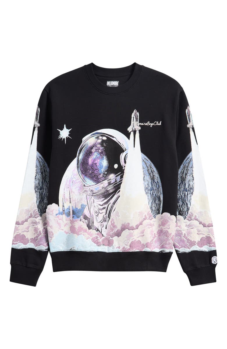 Billionaire Boys Club BB Destination Graphic Sweatshirt, Alternate, color, Black