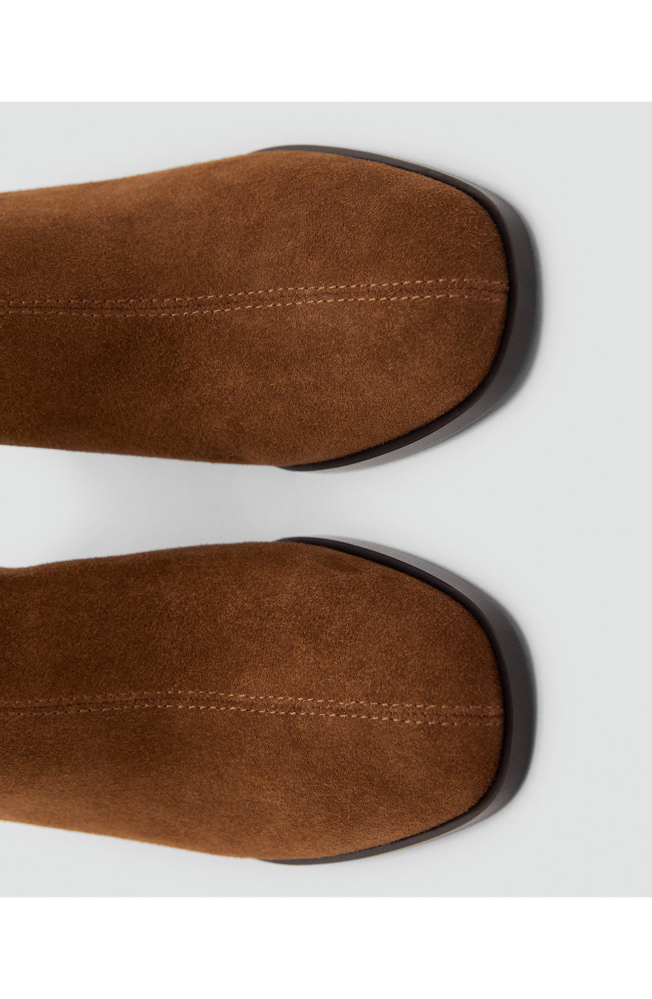 MANGO Block Heel Bootie, Alternate, color, Tobacco Brown