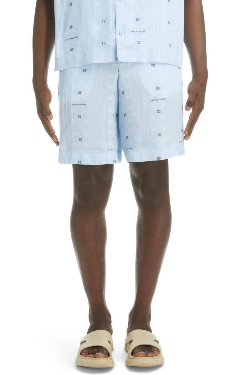 Givenchy Skate Fit Logo Shorts, Main, color, Navy/ Light Blue