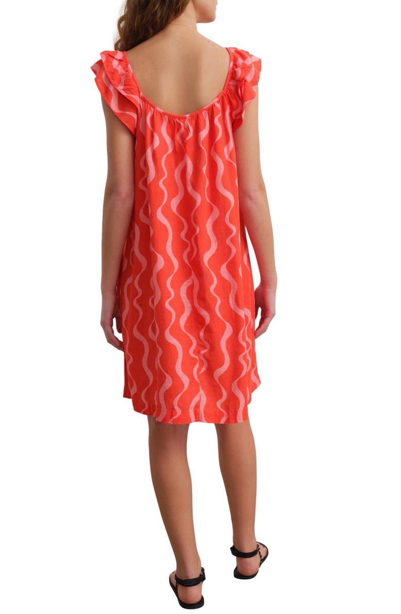NEXT Ruffle Cap Sleeve Dress, Alternate, color, Red