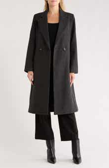 Sam Edelman Plaid Double Breasted Coat