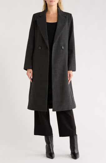 Sam Edelman Plaid Double Breasted Coat