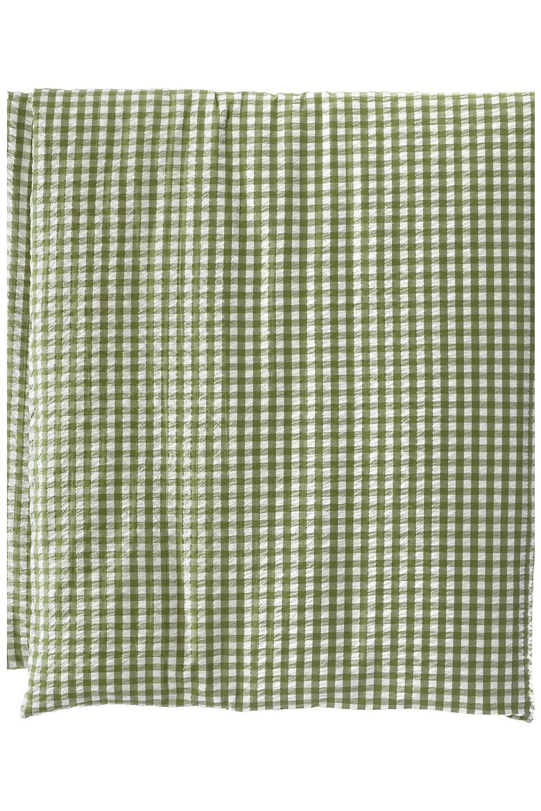 Cotton Seersucker Duvet Bed Cover, Alternate, color, Dried Basil Gingham