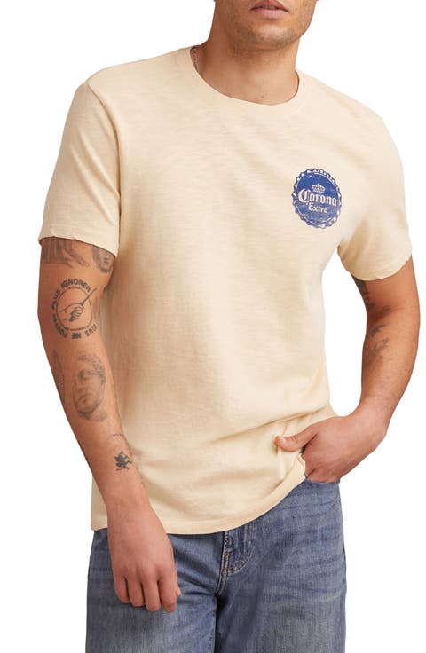 Tシャツ・カットソー [MATINKIM]oversize big graphic top for men in light beige OVERSIZE BIG GRAPHIC TOP FOR MEN IN LIGHT BEIGE – Matin Kim