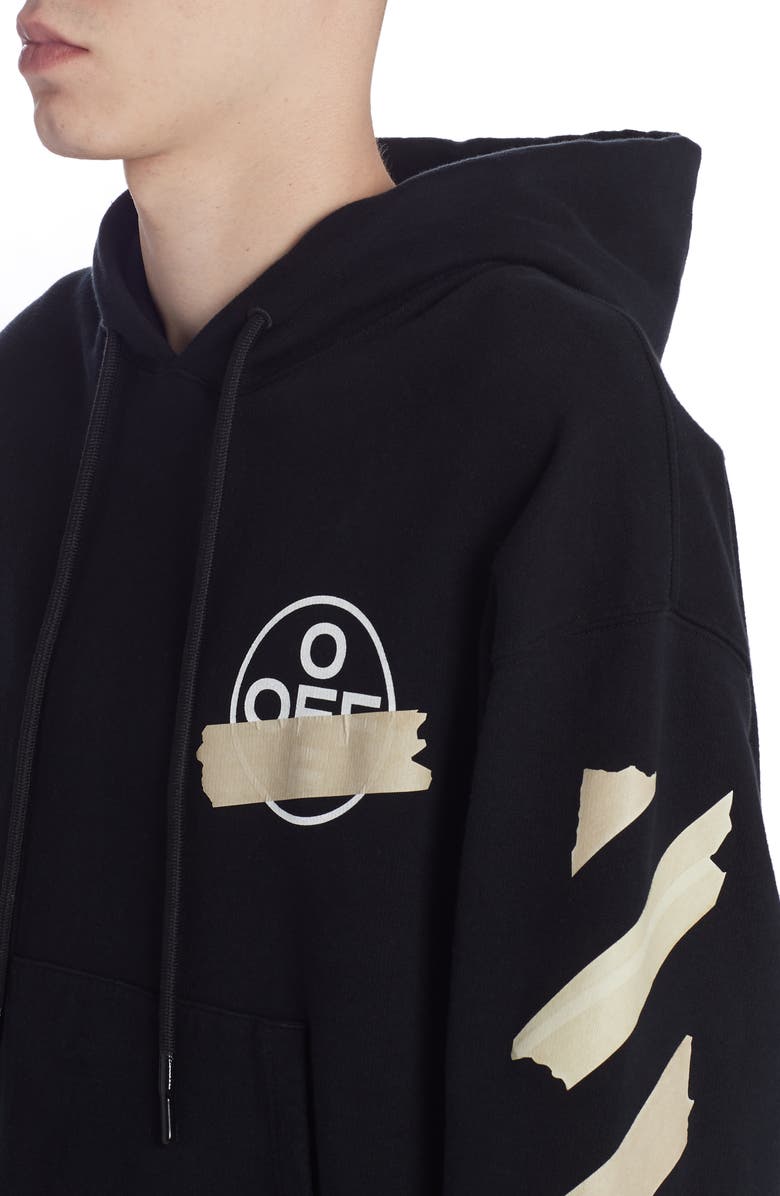 Off-White Tape Arrows Hoodie, Alternate, color,