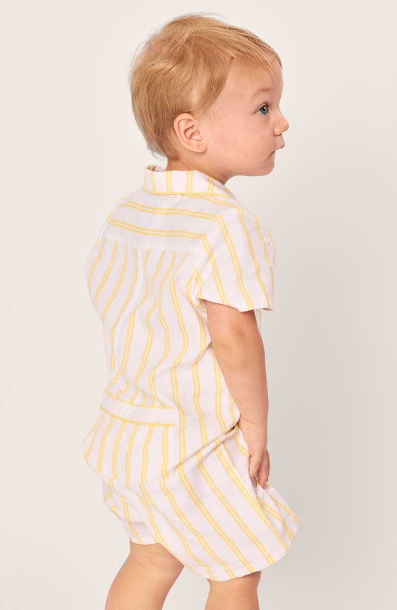 Petite Plume Stripe One-Piece Short Pajamas, Alternate, color,