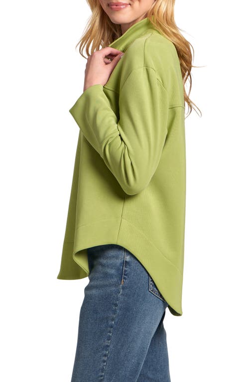 Apny Grommet Henley Long Sleeve Top In Yellow