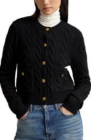 Polo Ralph Lauren Cable Knit Wool & Cashmere Cardigan