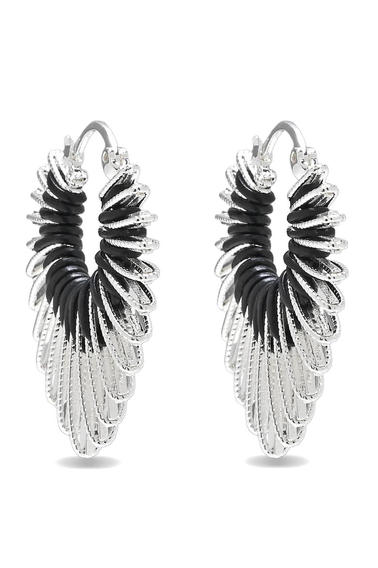 Angela Statement Hoop Earrings, Alternate, color, SILVER