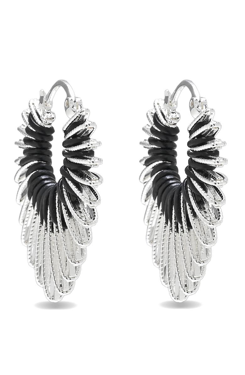 EYE CANDY LOS ANGELES Angela Statement Hoop Earrings, Alternate, color, Silver