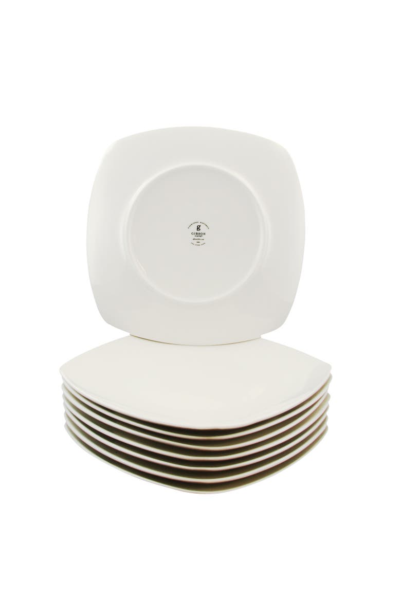 Gibson Simplicity Buffetware 8 Piece Dessert Plate, Alternate, color, White