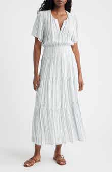 Cannes Stripe Linen Blend Dress