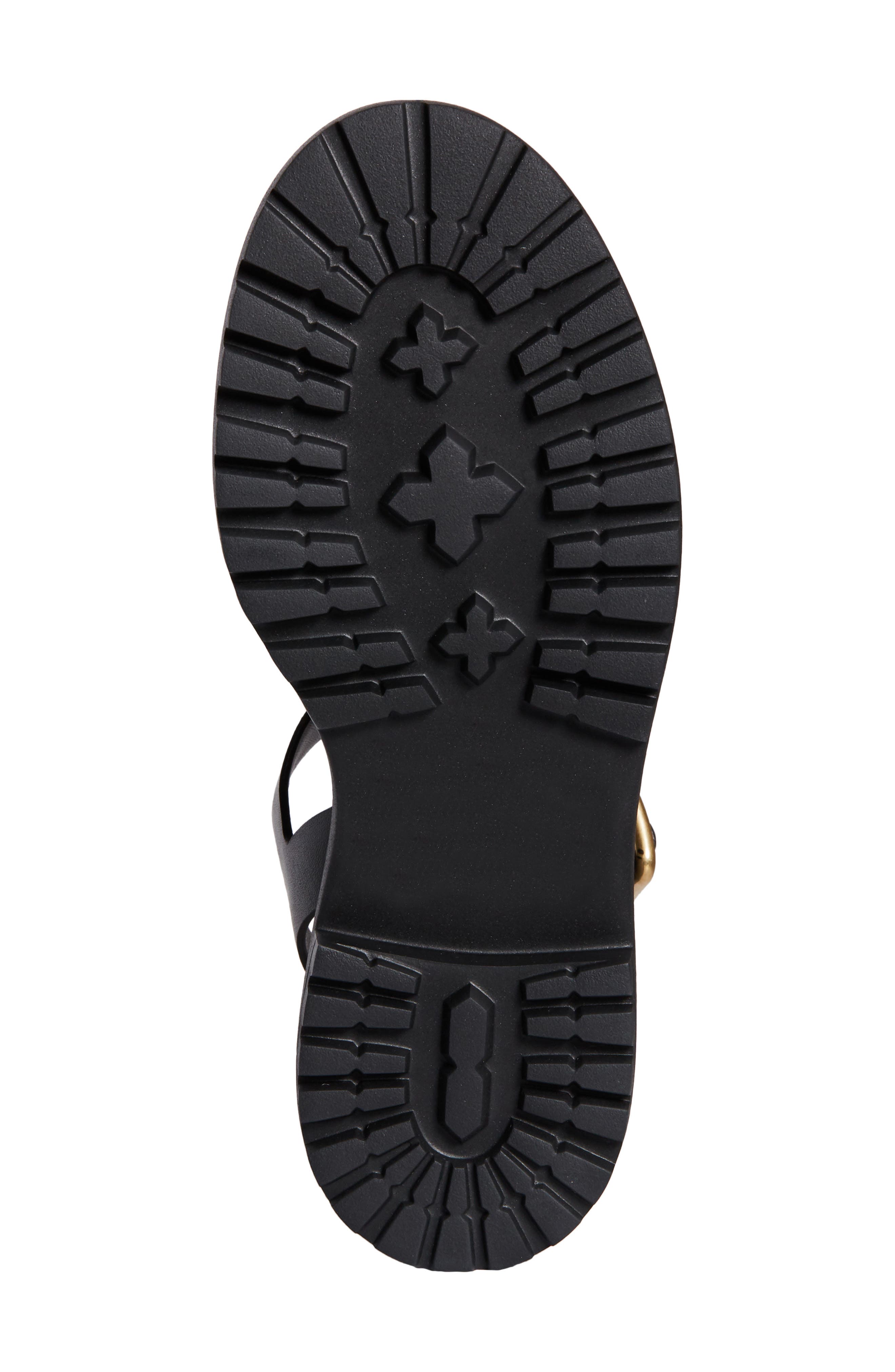 Prada Platform Cage Sandal, Alternate, color, Nero