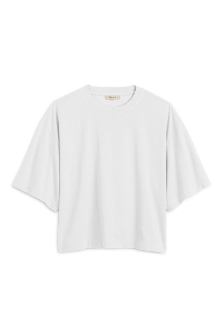 Allday Boxy Crop Cotton T-Shirt, Alternate, color, WHITE