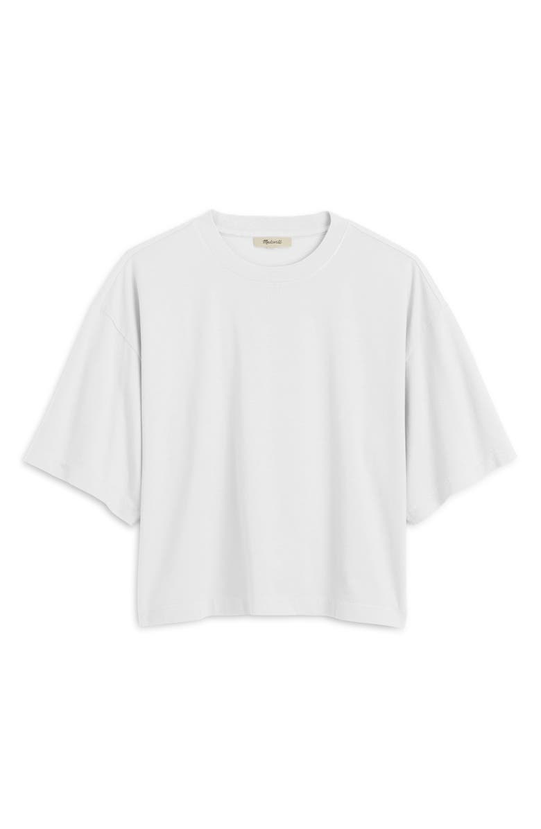Madewell Allday Boxy Crop Cotton T-Shirt, Alternate, color, White