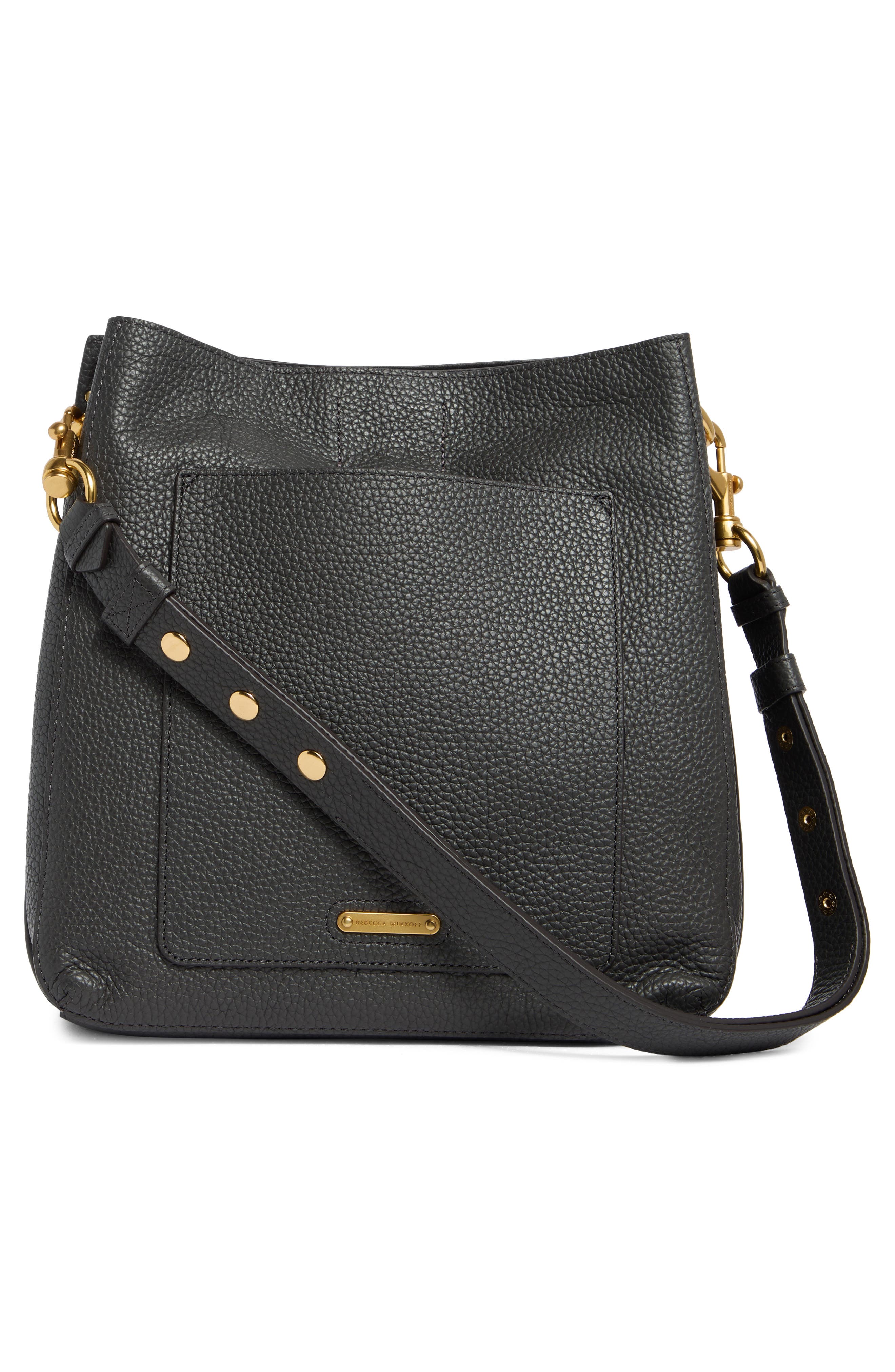 Rebecca Minkoff Darren Pebbled Leather Shoulder Bag, Alternate, color, 
