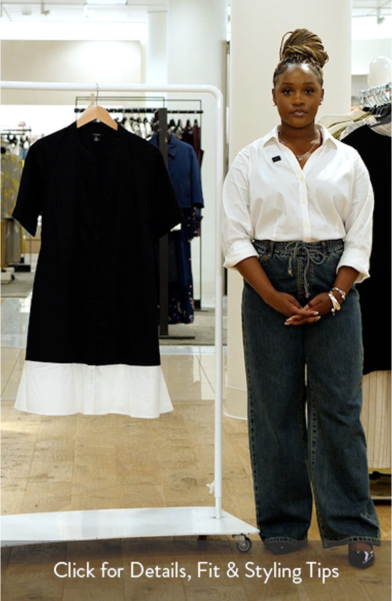 Two-Tone Fit & Flare Shirtdress, sales video thumbnail