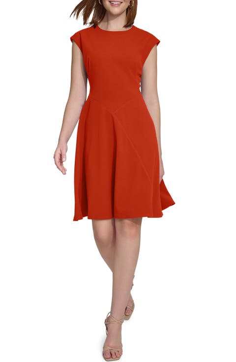 Cap Sleeve A-Line Dress