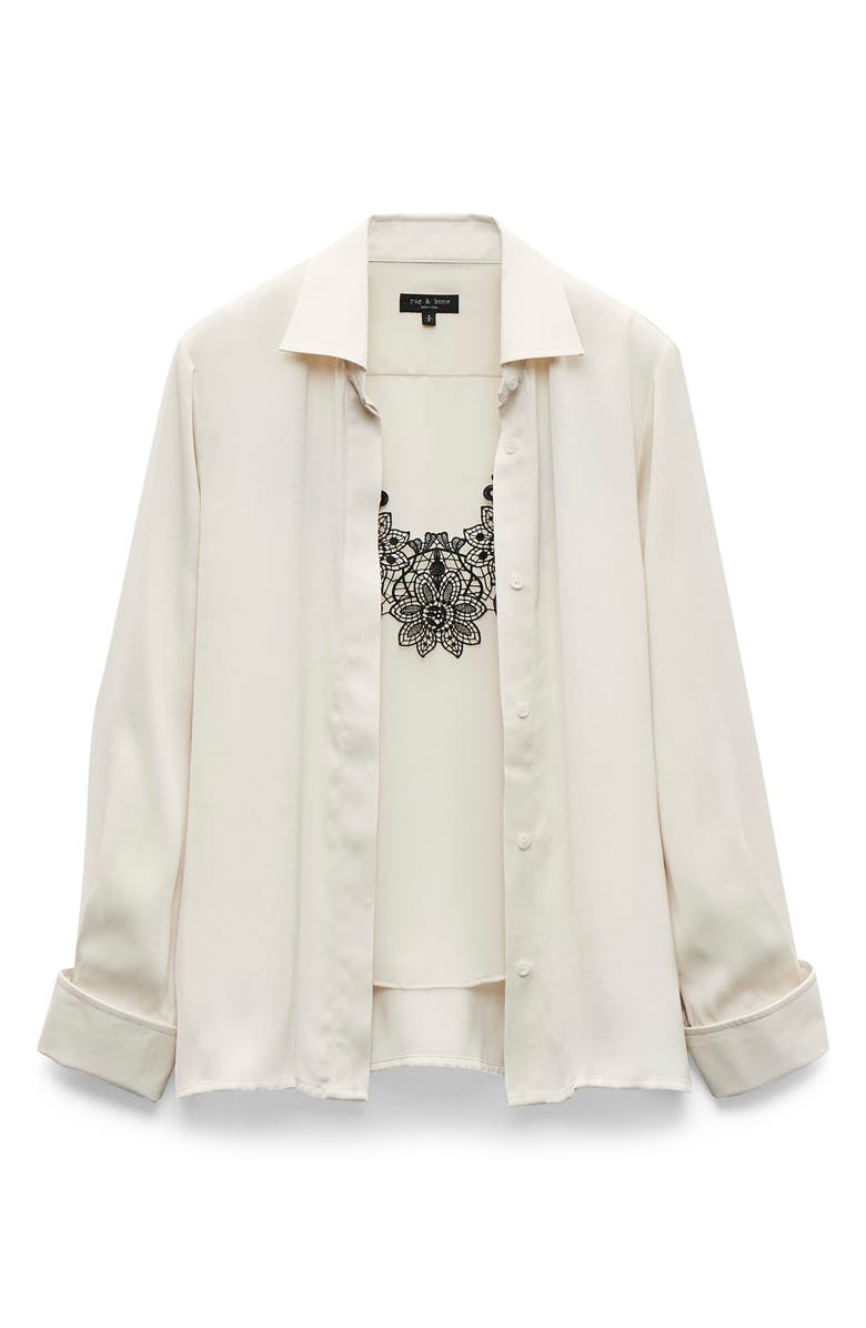 rag & bone Button Front Camisole Blouse, Alternate, color, Ivory