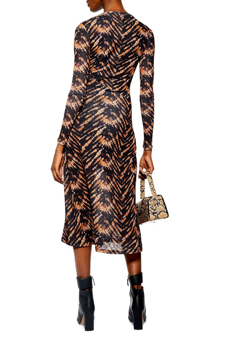Tie Dye Mesh Midi Dress, Alternate, color, BLACK MULTI