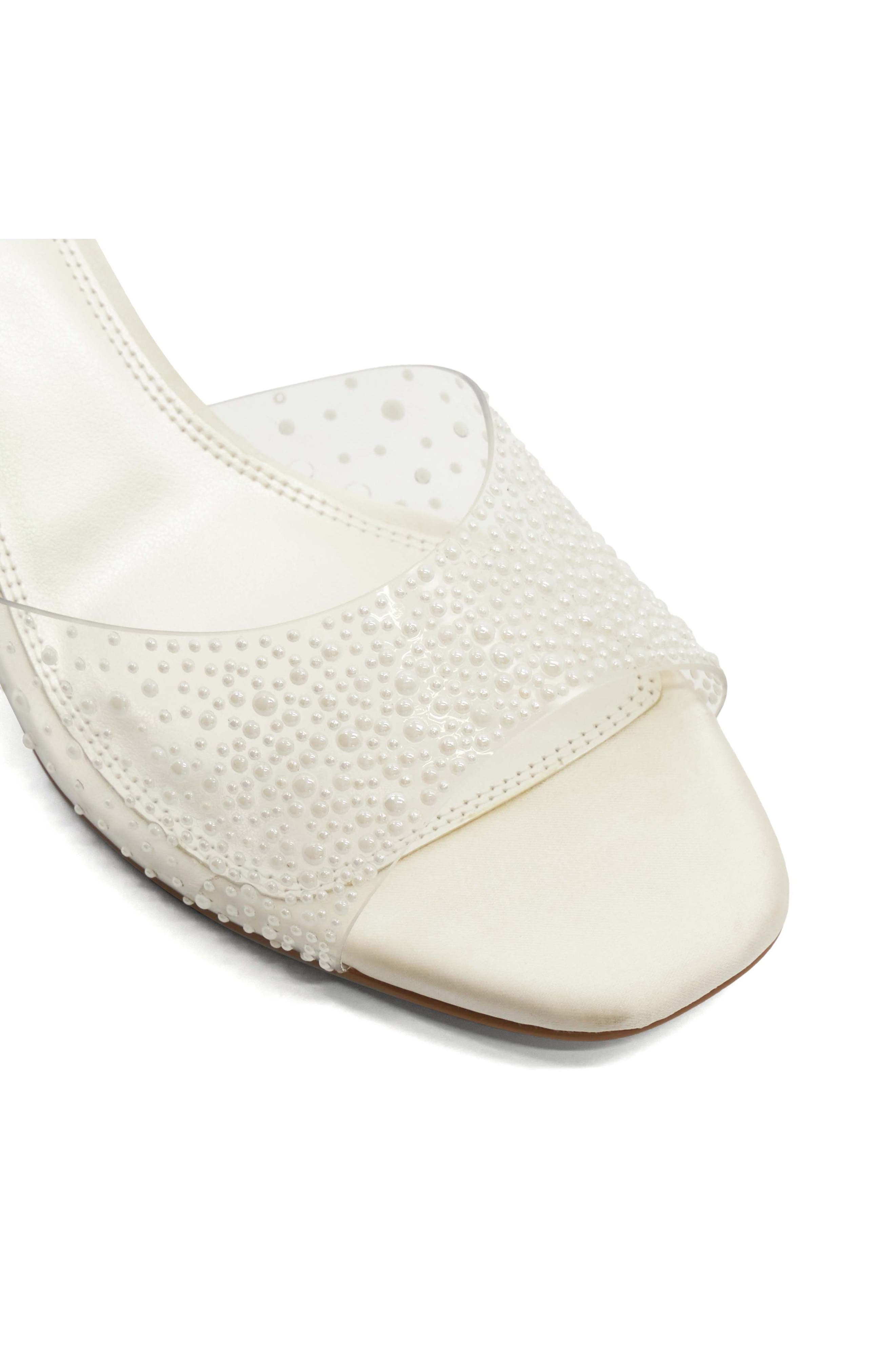 Dune London Moonlit Slide Sandal, Alternate, color, Ivory-Synthetic