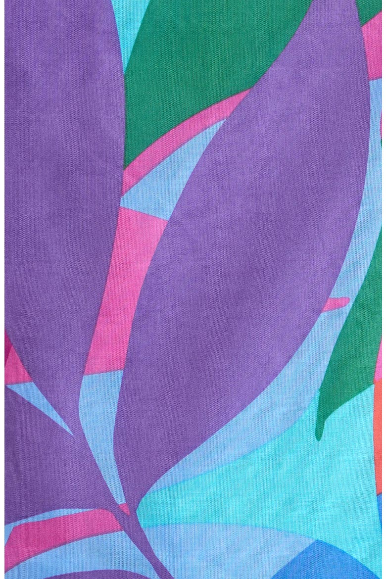 Vemmy Abstract Puff Sleeve Cotton Top, Alternate, color, MAGENTA-BLUE-GREEN