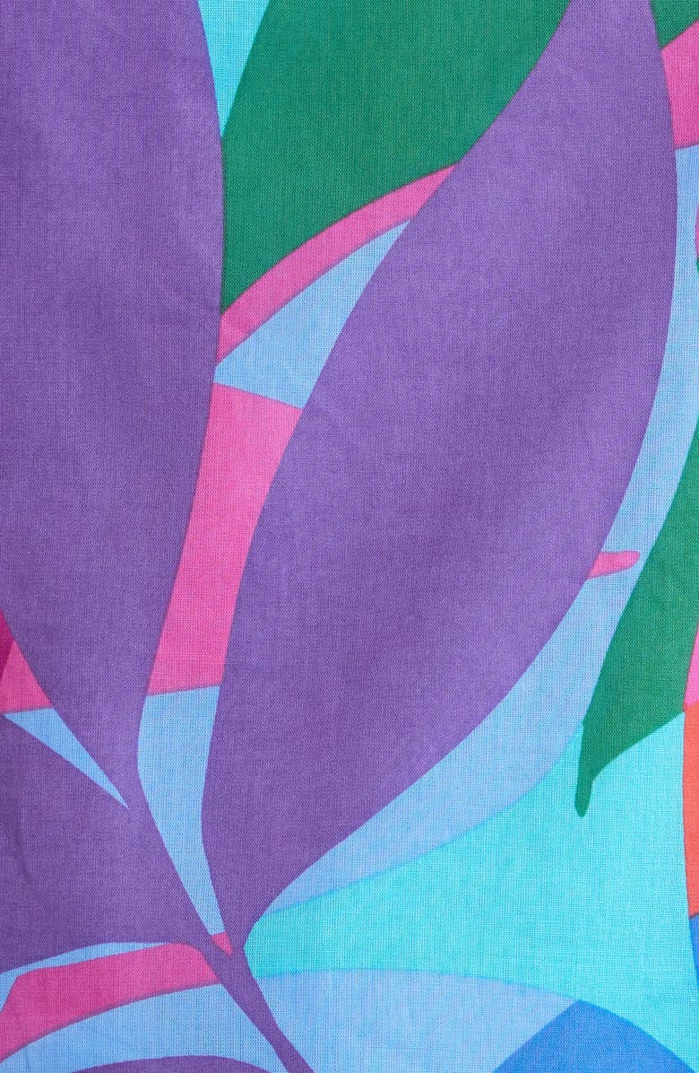 SUGARLIPS Vemmy Abstract Puff Sleeve Cotton Top, Alternate, color, Magenta-Blue-Green