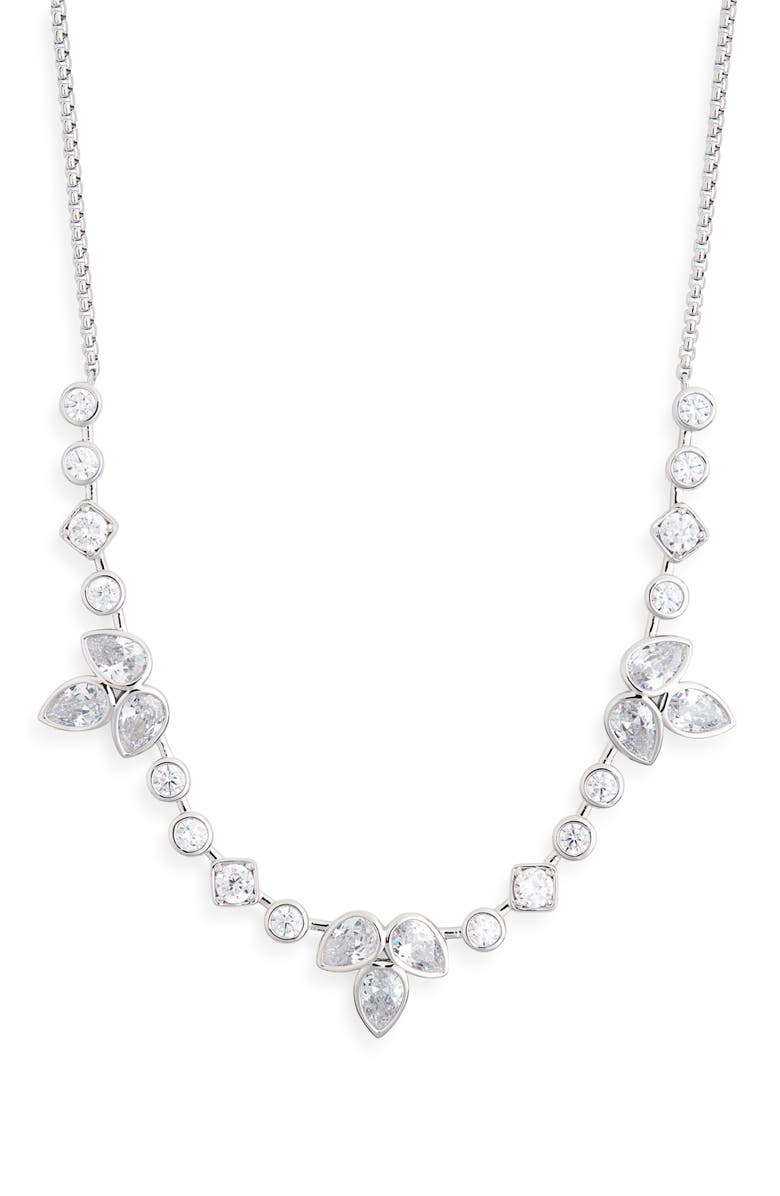 Nadri Sweetpea CZ Frontal Necklace, Main, color, 
