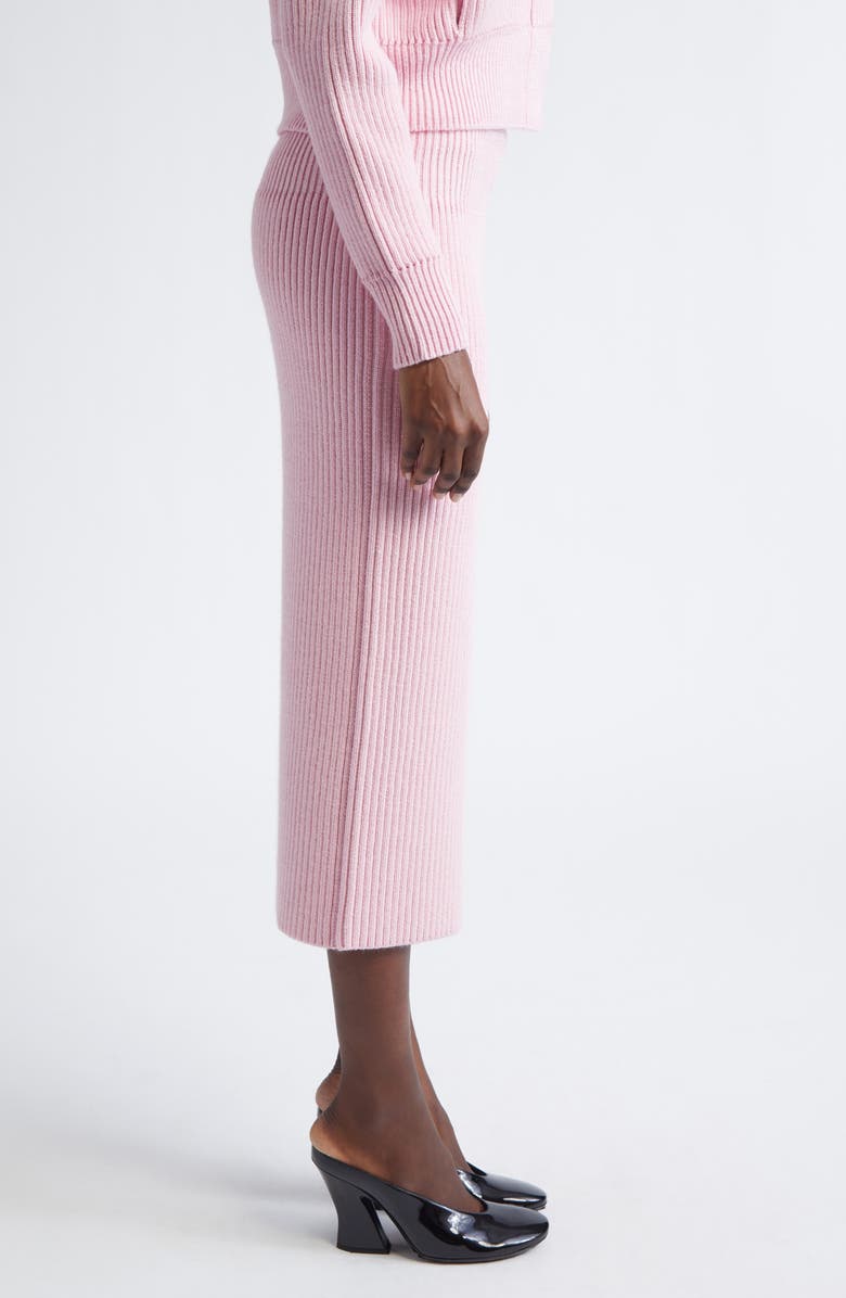 Givenchy Wool & Alpaca Blend Rib Midi Skirt, Alternate, color, Light Pink