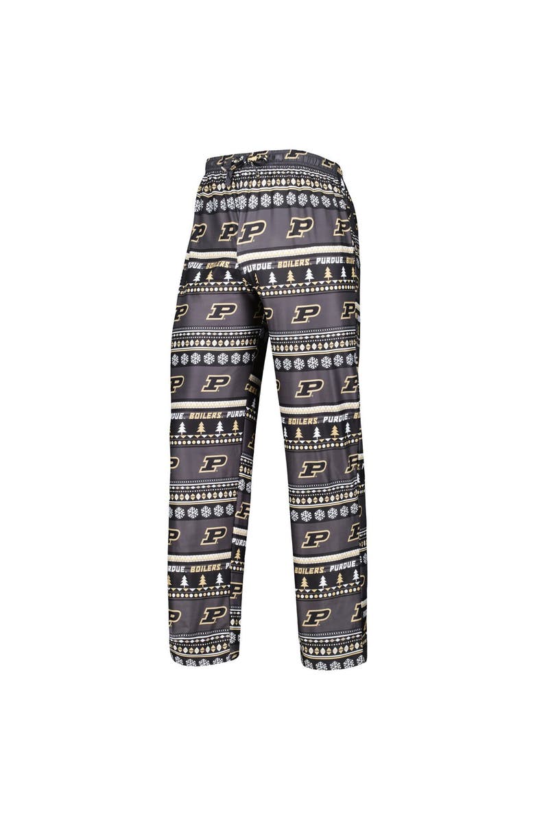 CONCEPTS SPORT Men's Concepts Sport Black Purdue Boilermakers Swivel Long Sleeve T-Shirt & Pants Sleep Set, Alternate, color, Black