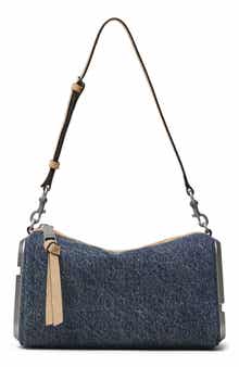 The Denim Suede Snapshot Shoulder Bag