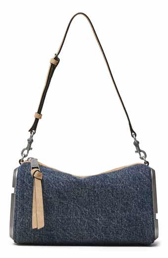 The Denim Suede Snapshot Shoulder Bag