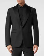 PHILIPP PLEIN One-Button Blazer Slim Fit Tattoo Men