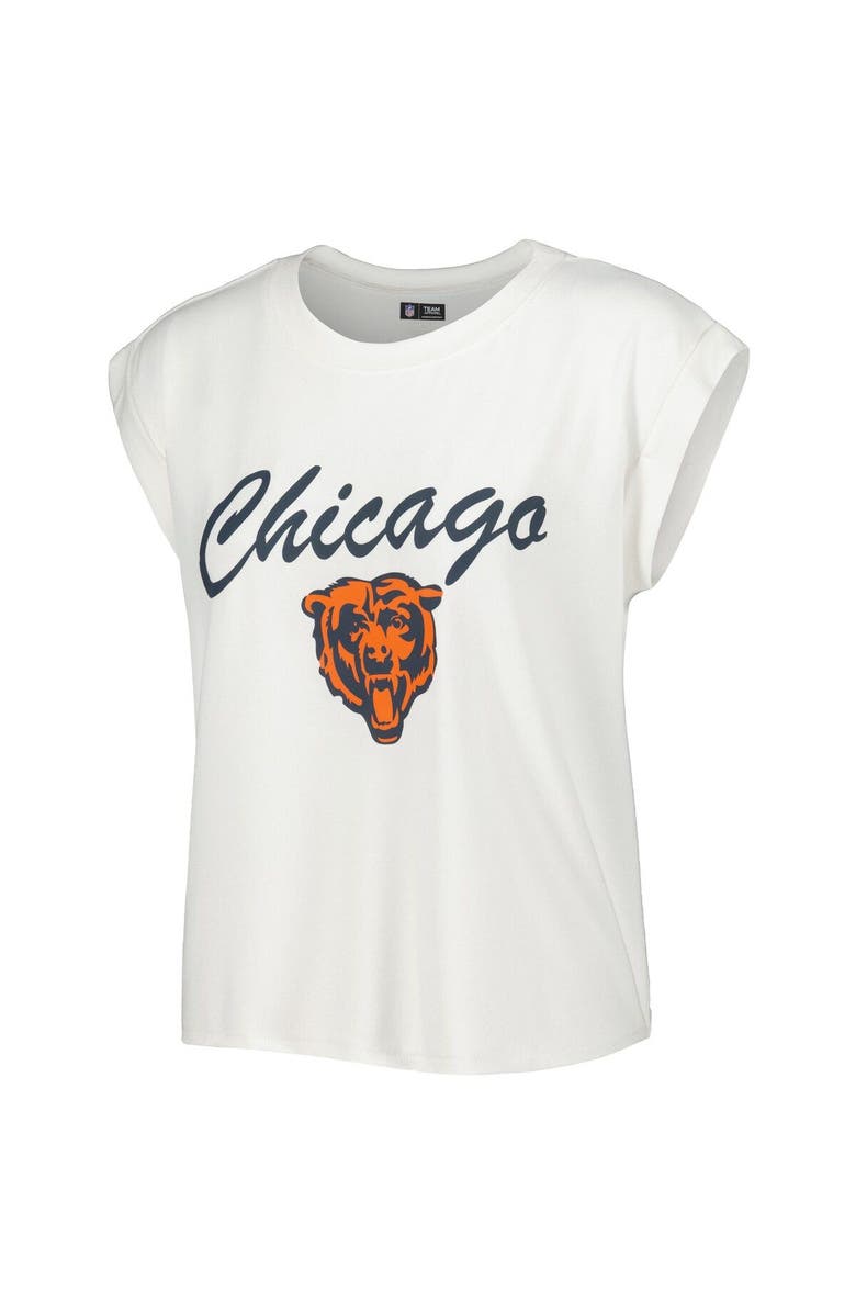 CONCEPTS SPORT Women's Concepts Sport White/Cream Chicago Bears Montana Knit T-Shirt & Shorts Sleep Set, Alternate, color, 