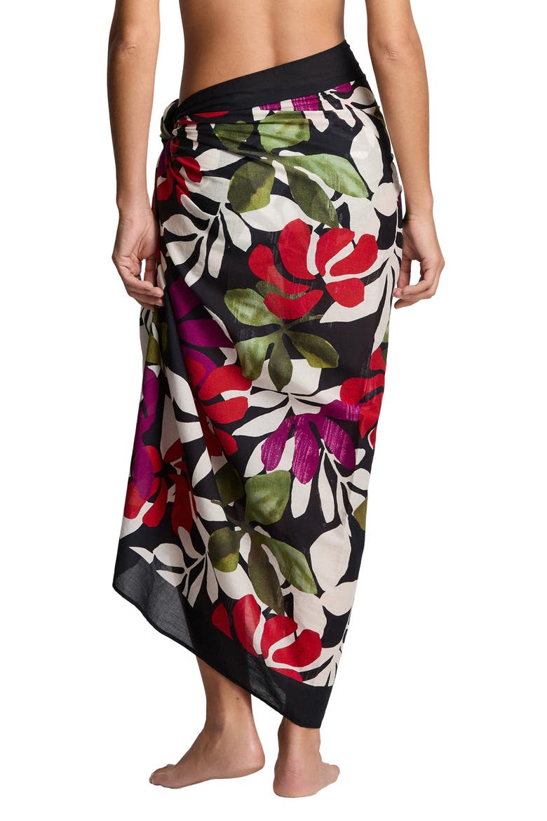Border Print Cover-Up Pareo, Alternate, color, MULTI
