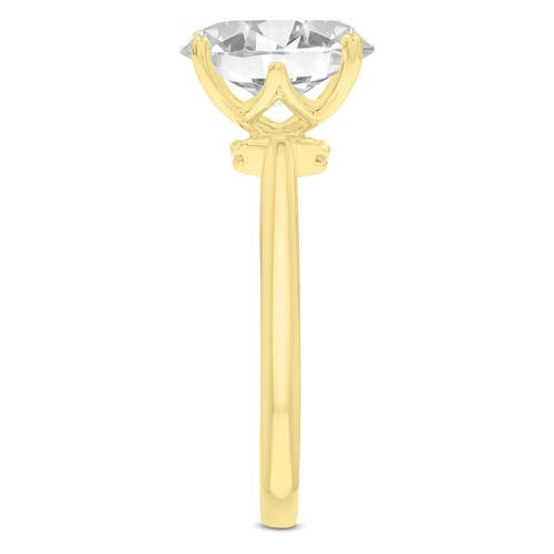 Luvmyjewelry Livia 14k Yellow Gold Oval Lab Grown Diamond Hidden Halo Engagement Ring