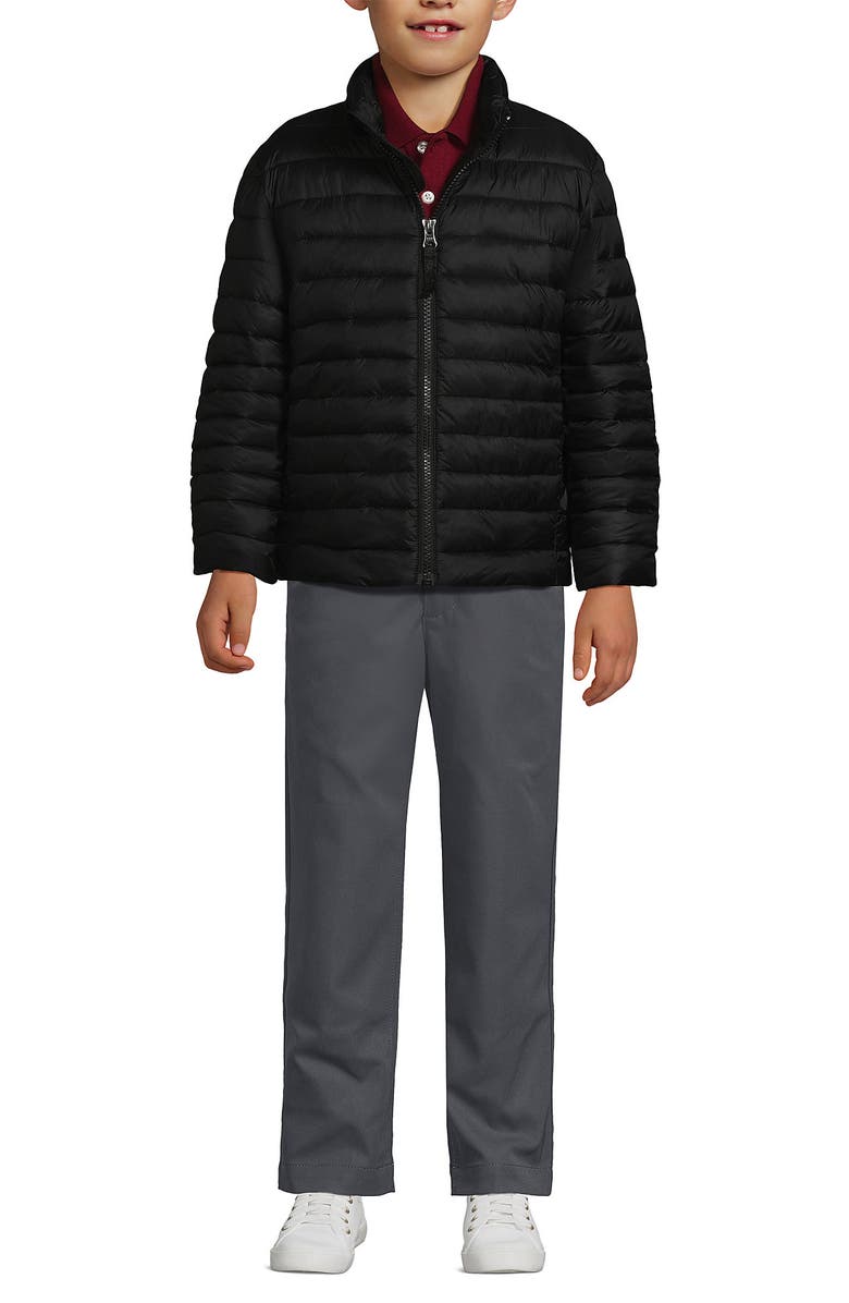 Lands' End School Uniform Kids ThermoPlume Jacket, Alternate, color, Black
