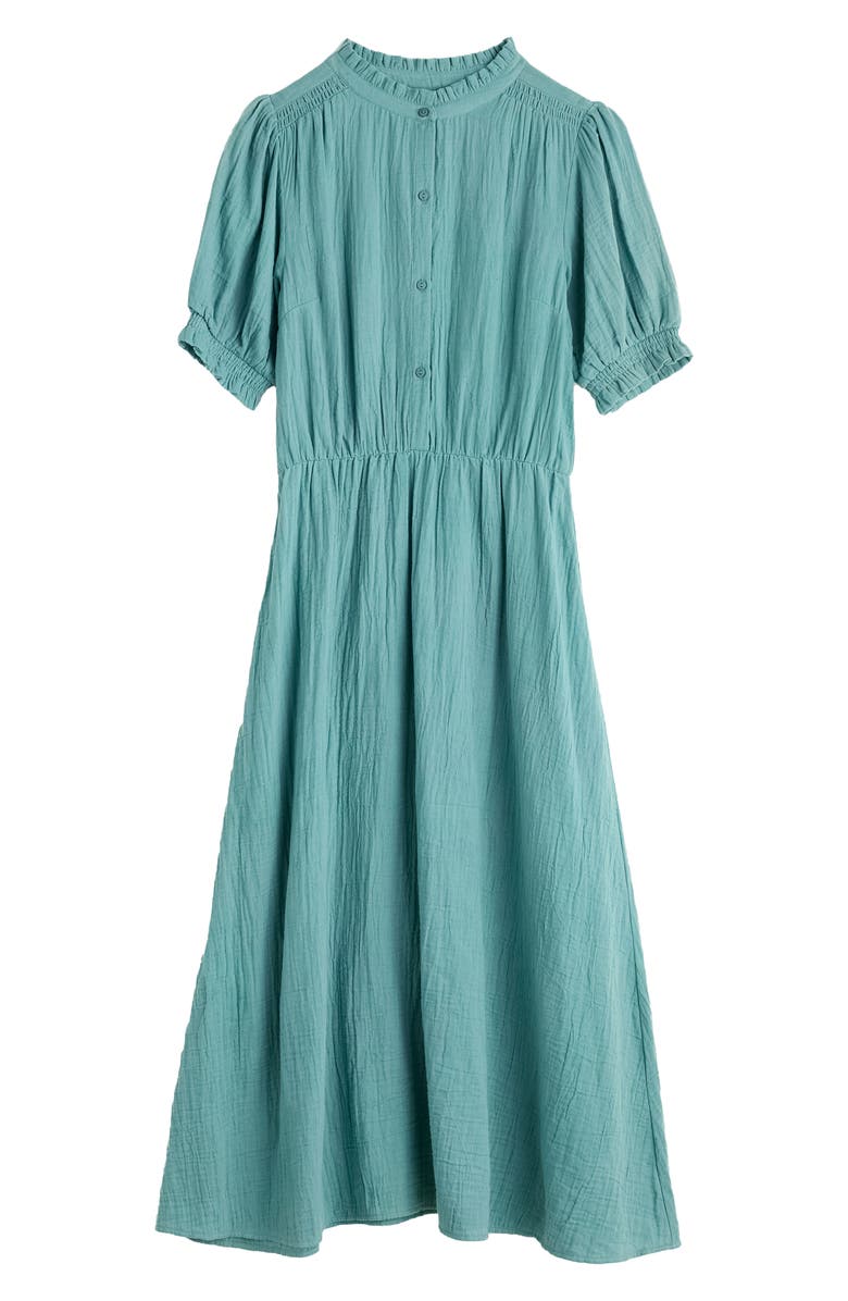 Seasalt Cornwall Shore Path Organic Cotton Gauze Midi Dress, Alternate, color, Sardine