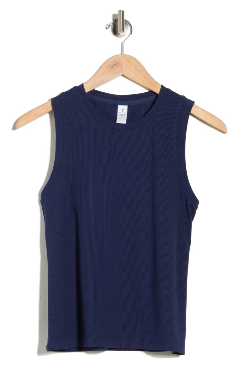 Jinx Heavenly Ribbed Tank, Alternate, color, NAVAL BLUE
