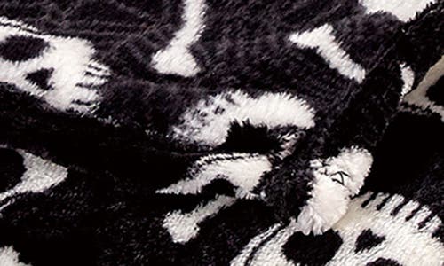 Luxury Home Skull & Bones Spiderweb Plush Throw Blanket
