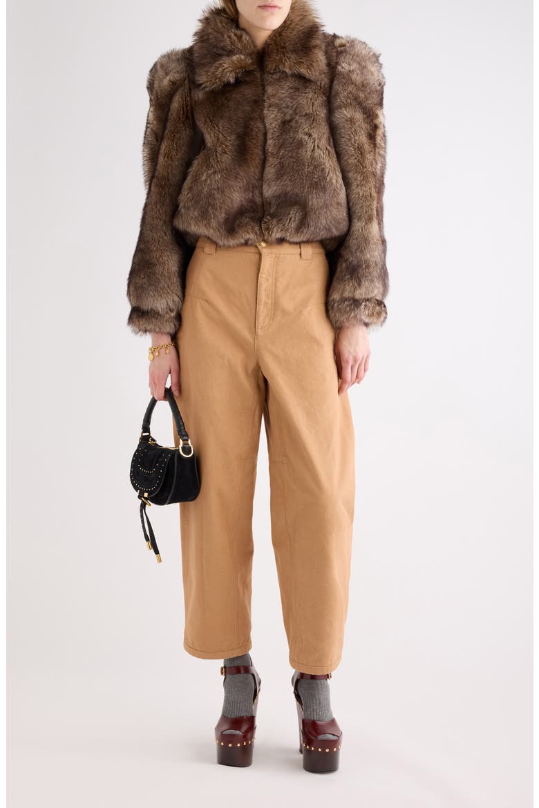 Genuine Shearling Jacket, Alternate, color, PURE BROWN