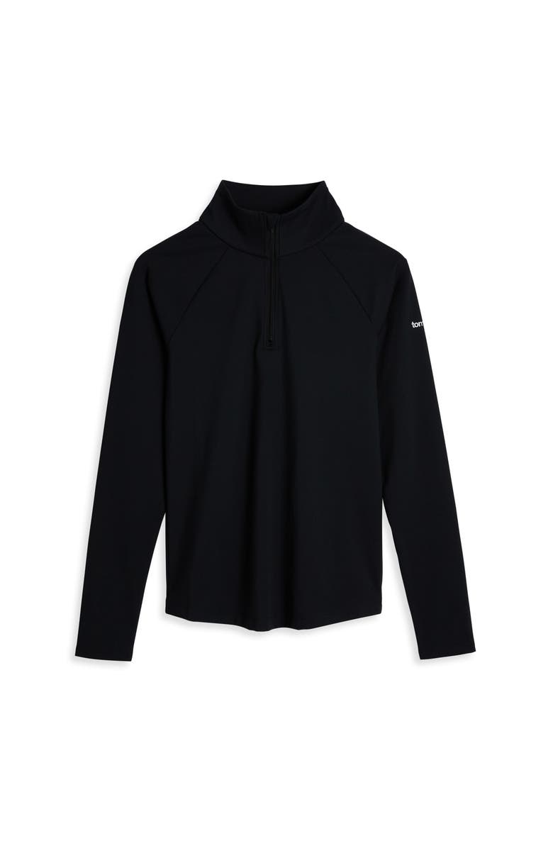TomboyX Long Sleeve Quarter Zip Top, Alternate, color, Black