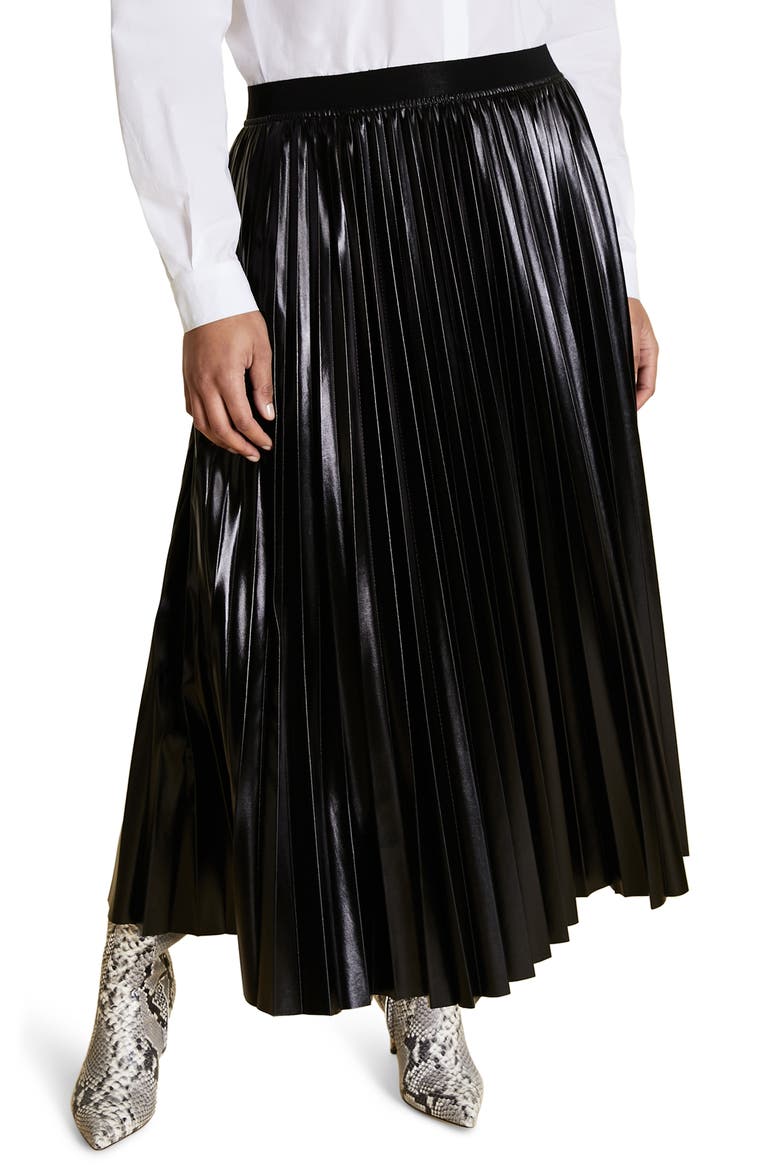 Occulto Pleated Skirt, Main, color, BLACK