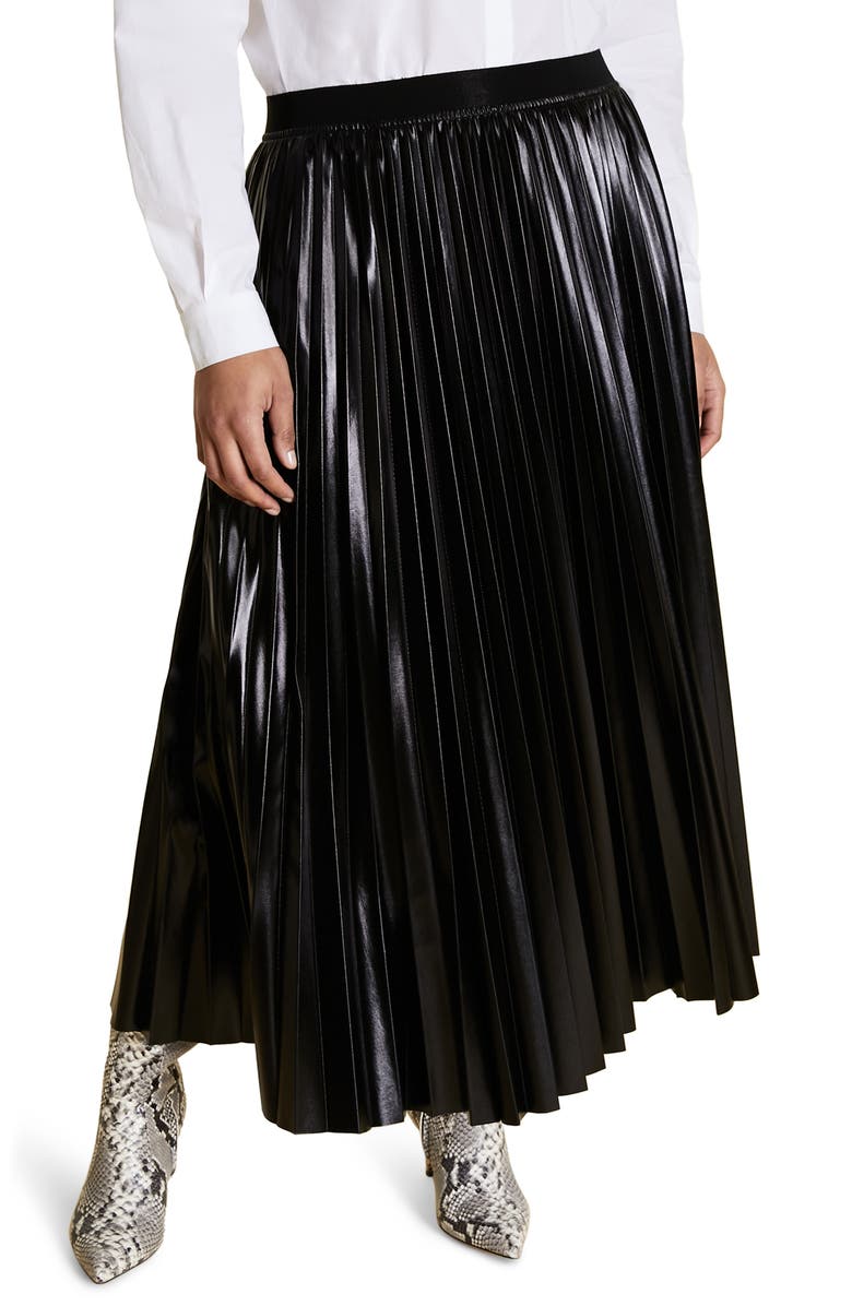 Marina Rinaldi Occulto Pleated Skirt, Main, color, 