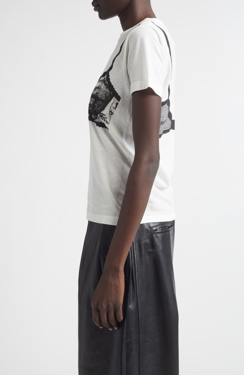 Vaquera Trompe l'Oeil Bra T-Shirt, Alternate, color, White