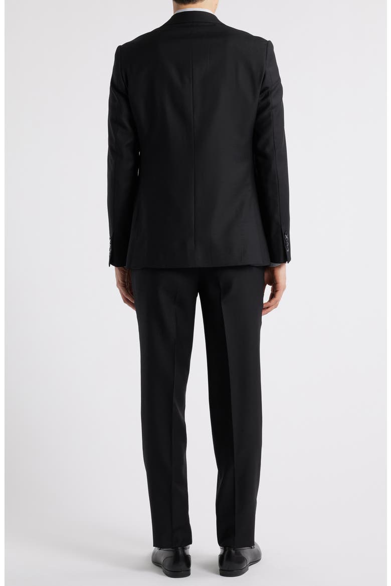 Matteo Slim Fit Black Wool Suit, Alternate, color, BLACK
