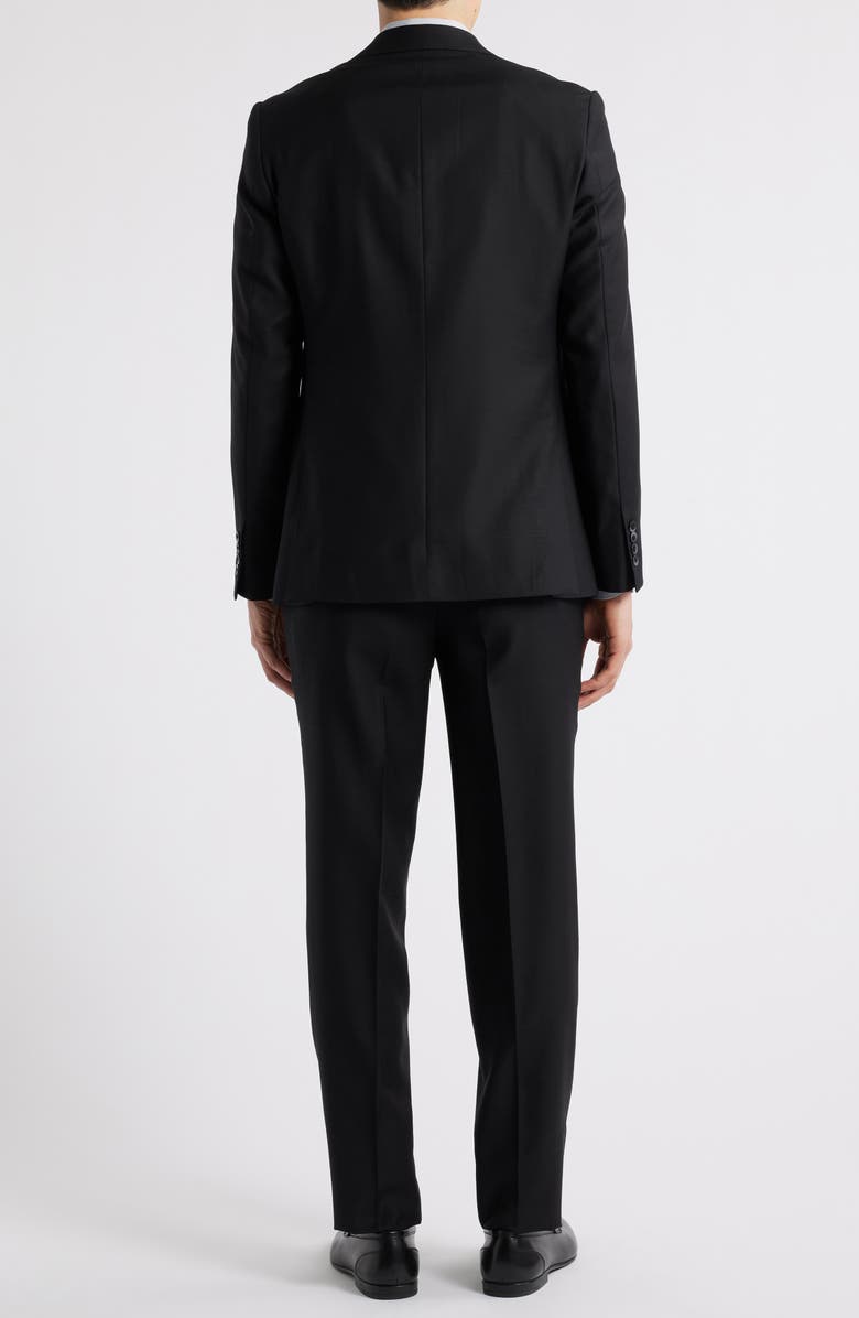ZANETTI Matteo Slim Fit Black Wool Suit, Alternate, color, Black